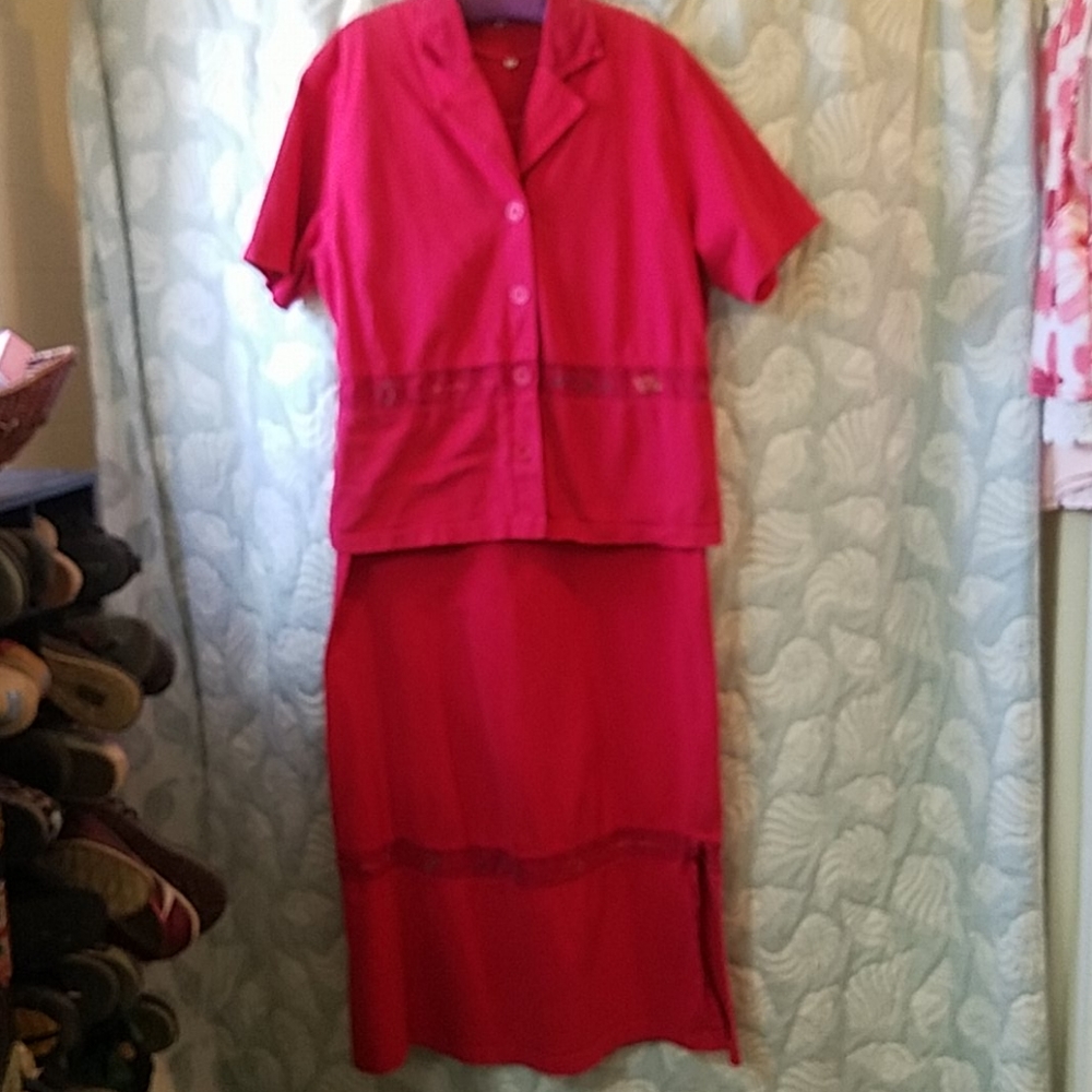 Cotton dress with jacket